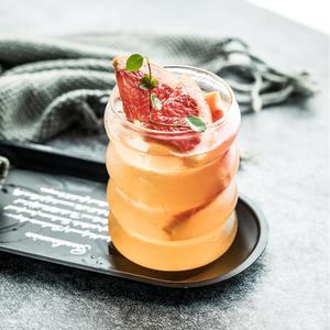 Tasses en <span class=keywords><strong>verre</strong></span> créatives et mignonnes de 12 oz, vertes, grises, ambrées, transparentes, verres <span class=keywords><strong>à</strong></span> côtes avec pailles pour l'eau, les jus, les boissons, les cocktails - Product Image 6