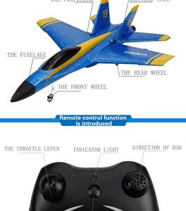 Avión <span class=keywords><strong>RC</strong></span> HOSHI FX-828 2.4G 2CH <span class=keywords><strong>F18</strong></span> Strike Fighter Hornet Glider, Avión de Control Remoto RTF, Aviones para Niños, Juguete Interesante - Product Image 5