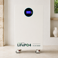 Batterie au lithium fer phosphate tout-en-un empilable 16 kWh à longue durée de vie, protection IP21, avec surveillance via application Bluetooth pour