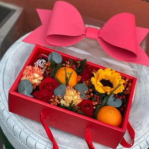 Lussuosa Scatola <span class=keywords><strong>Regalo</strong></span> Rigida Eco-Friendly con Scritta 'Mom I Love You', Laminazione Opaca, Confezione Floreale <span class=keywords><strong>per</strong></span> Compleanno, Festa della <span class=keywords><strong>Mamma</strong></span>, Rosa con Fiocco - Product Image 3