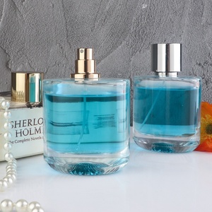 Bán Buôn <span class=keywords><strong>105Ml</strong></span> Phẳng Vòng Rõ Ràng Rỗng Sang Trọng 15Mm Uốn Phun Nước Hoa Thủy Tinh Chai Với Nắp Từ - Product Image 2