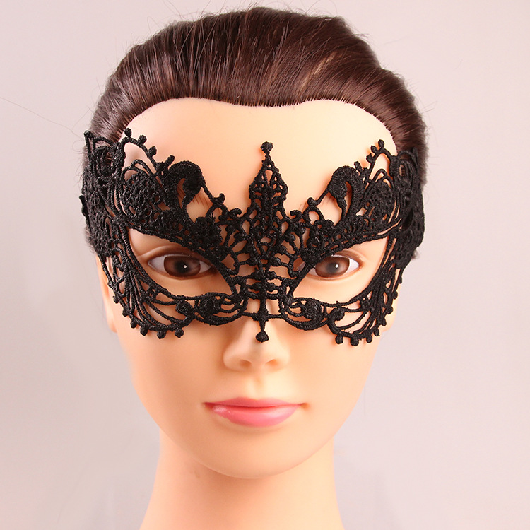 Goddessセクシーな魅力黒レースマスクMystery Half Face Mask Variety Halloweenのアクセサリー