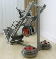 Nouveau Design Power Rack 45 Degrés Jambe Presse En Acier Fonctionnel Fitness Gym Équipement pour Musculation Huck Squat Machine