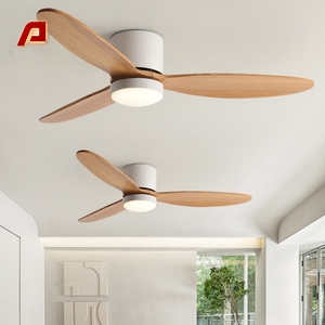 <span class=keywords><strong>Ventilateur</strong></span> <span class=keywords><strong>de</strong></span> <span class=keywords><strong>plafond</strong></span> moderne en bois massif à 3 pales <span class=keywords><strong>avec</strong></span> moteur DC, lumière <span class=keywords><strong>LED</strong></span>, 52 pouces, variateur d'intensité, télécommande, lampes <span class=keywords><strong>de</strong></span> salon - Product Image 1
