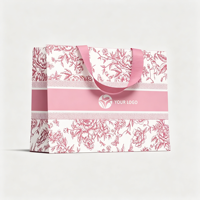 Sac de courses en carton ivoire recyclable de haute qualité avec poignée invisible 190-230 g/m² Logo personnalisé imprimé à l'écran