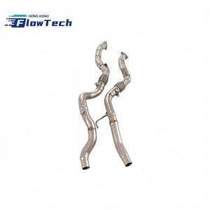 ท่อดาวน์ไปป์แบบตรงสำหรับ Porsche Cayenne 958 3.6L V6 ปี 2015-2018, ท่อไอเสียเทอร์โบ T304 SS  ท่อไอเสียแบบเฮดเดอร์ - Product Image 6