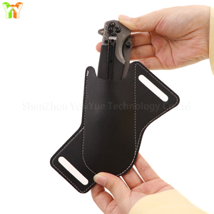 Edc Pu Lederen Messenschede Voor Riemzakvouwmessenhouder Compact Trekmes <span class=keywords><strong>Holster</strong></span> - Product Image 3