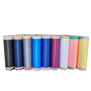 高品质150D/48F原液染色再生彩色涤纶DTY再生纱线，用于编织和针织