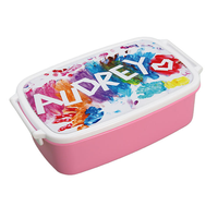 Boîte à lunch en plastique de qualité alimentaire rectangulaire personnalisé sublimation récipient alimentaire vierge