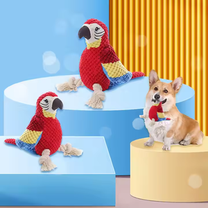 Manufacturer <strong>Wholesale</strong> Rope Tough Dog Chew <strong>Toys</strong> Red <strong>Parrot</strong> Dog Plush <strong>Toy</strong> Dog <strong>Toy</strong> - Product Image 1