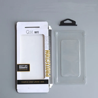 Boîte en carton rigide recyclable personnalisée pour étui de téléphone portable 16/15 avec doublure en éponge, trou de suspension et fenêtre de présentation