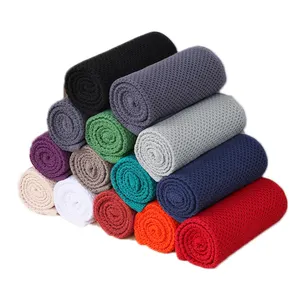 100% कपास वफ़ल बुनाई रसोई तौलिया अल्ट्रा नरम सोसदार त्वरित सुखाने तौलिए 12x12 इंच मिश्रित रंग पकवान कपड़े