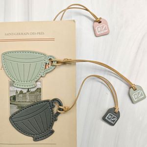 Cute PU Leather Coffee Cup Page Marker Funny Student <b>Bookmark</b> School Stationery Children <b>Gift</b> <b>Bookmark</b> - Product Image 1