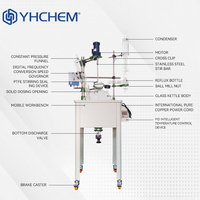 Réacteur en verre multicouche de 100 L, réacteur chimique industriel à agitation, avec pompe PLC automatique