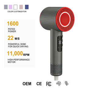 Secador de Pelo Iónico Profesional de Alta Velocidad y Bajo Ruido para Salón, 22m/<span class=keywords><strong>s</strong></span>, 110,000 RPM, Motor sin Escobillas HDR-02 para Uso en Hoteles - Product Image 1