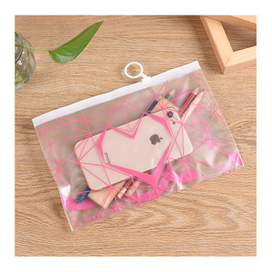 Bolsa de maquillaje para cosméticos, nuevo diseño, impermeable, mate, <span class=keywords><strong>unicornio</strong></span>, esmerilado, logotipo personalizado, transparente, pvc, ziplock - Product Image 5