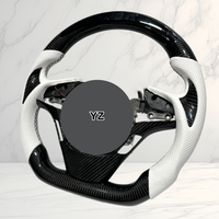 Volant en cuir blanc personnalisé YZ avec LED intelligentes et fibre de carbone pour Hyundai Sonata LF DN8 2011-2024 Genesis Coupe Elantra
