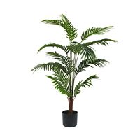 Arbre artificiel Ficus Ruopei de 5,5 pieds, feuillage vert de 6 pieds, pot en PE+PP, plante en pot, décoration intérieure pour la maison et le jardin