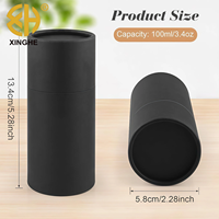 Tube en papier kraft, boîte en carton vide, matériaux recyclés, emballage cadeau personnalisable, conteneur avec couvercle, artisanat, thé, café, cosmétiques