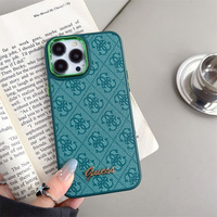 Coque de Téléphone en Cuir PU de Marque de Luxe Électroplaquée Designer pour iPhone 17 16 15 14 13 Pro Max Étui de Protection pour Filles