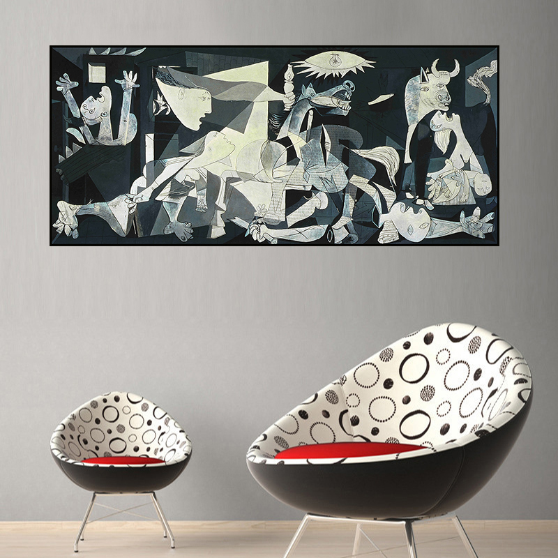 Pablo Picasso Quadri Stampa su tela-Picasso Riproduzione Quadri Famosi-Moderni Picasso Poster e stampe-Picasso Opere d'arte famose(Donna con cappuccio)80x120cm(31x47in)portafoto