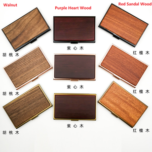 Wadah Kartu Nama Kayu Solid Dua Sisi Tempat Kartu Bisnis untuk Hadiah Promosi Kantor - Product Image 6