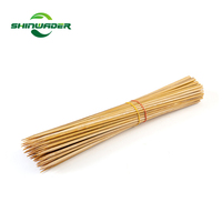 Bâtonnets de brochettes jetables en bambou pour barbecue, 30cm, 40cm, 50cm, pour grillades, viande, outils de barbecue, emballage personnalisé, biodégradables, vente en gros