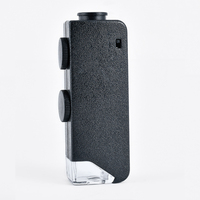 Mobile Phone Lens 60X-100X Optical Zoom LED Microscope Lens Holder Universal Pocket Mini Jewelry Magnifying Glass Micropscope