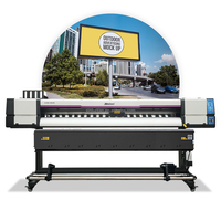 Impresora de inyección de tinta de 2 cabezales de alta velocidad F1080 Roll to Roll Banner Impresora solvente con plotter de corte