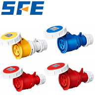 IP67 Su Geçirmez Ağır Hizmet Tipi Kablo Montajlı Dişi Soket SFE SFN-2432 IEC60309-2 63A 230V 6H 3-Pin 2P+E Endüstriyel Güç Konektörü