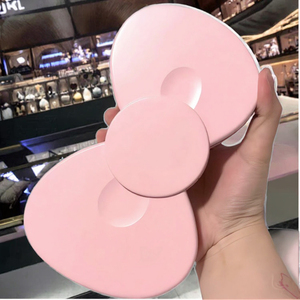 Espejo de Maquillaje de Bolsillo Portátil LED Tricolor Personalizado en Forma de Lazo, Regalo de San Valentín para Novia - Product Image 3