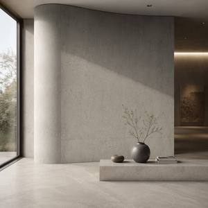 Carrelage en porcelaine flexible à texture <span class=keywords><strong>de</strong></span> grès gris <span class=keywords><strong>ciment</strong></span> moderne, pierre douce MCM pour façade industrielle et revêtement mural intérieur - Product Image 1