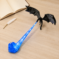 Lampe Dragon Flamme Dynamique avec 3 Modes d'Éclairage pour Décoration de Bibliothèque et de Bureau, Cadeau Artisanat Imprimé en 3D Fantastique
