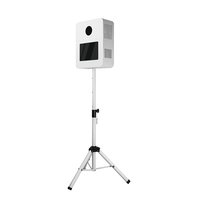 Photomaton portable en métal avec écran tactile de 13,3 pouces, impression instantanée, couleur blanche, trépied réglable pour selfie