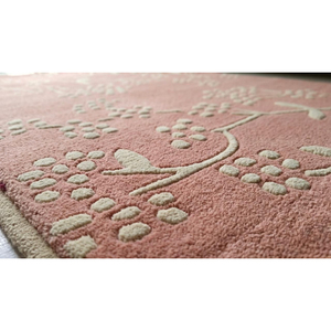 Alfombra Moderna con Diseño Floral Rosa, Rectangular, de Poliéster, Pelo Corto, Base de Goma, Fácil de Limpiar, para Sala de Estar - Product Image 3