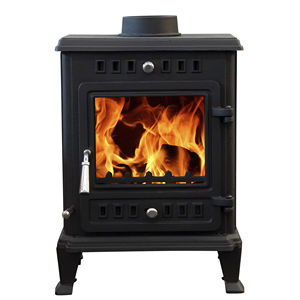 Poêle à bois en fonte Bestfire pour intérieur - Chauffage de foyer à verre unilatéral transparent - Product Image 1