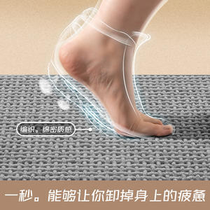 Alfombra de baño de chenilla YMX, rectangular, de color sólido, absorbente, diseño minimalista para el área del baño y el inodoro. - Product Image 5