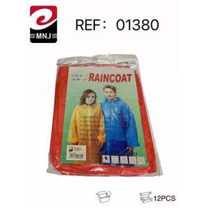 Mnj Impermeable para adultos, color rojo, impermeable, unisex, reutilizable, ligero, paquete de 12 - Product Image 1