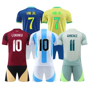 Groothandel Brazilië Mexico Amerikaanse Voetbal Kit Voor Jongens En Volwassenen Met Sokken-Voetbal Kleding