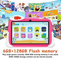 El más nuevo Tablet PC educativo Android para niños de 7 pulgadas 6 + 128GB portátil Wifi Panda Tablet PC a prueba de golpes para niños