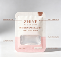Sachet d'emballage alimentaire personnalisé à faible MOQ, de qualité alimentaire, à trois soudures latérales, avec fermeture éclair et fenêtre transparente pour snacks