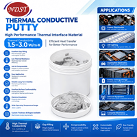 Pâte thermique conductrice en silicone blanche NDST 2W/m.K, mastic thermique, adhésif flexible, silicone liquide, scellant, refroidissement électronique