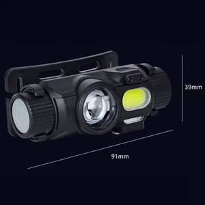 USB <b>Rechargeable</b> LED Headlamp COB LED Dual Light Ultra Bright Clip-On Cap Light Waterproof Portable <b>Head</b> <b>Torch</b> for Camping Fish - Product Image 1