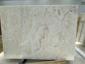 หินมายาเจดสีขาวอ่อนและสีน้ำตาลอุ่น สำหรับตกแต่งผนัง/พื้น/โต๊ะ/ผนังตกแต่งในวิลล่า - Product Image 2