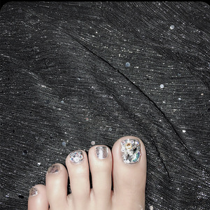 Bijoux 3D personnalisés en strass, DIY, <span class=keywords><strong>faux</strong></span> ongles, orteils artificiels à presser, pour filles, nouvelle collection, - Product Image 3