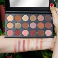 Palette de fards à paupières minéraux personnalisable 18 couleurs, marque propre, pigments waterproof, poudre sèche pour carnations claires et foncées, effet scintillant