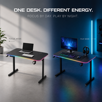 Bureau de jeu AOR, tables de jeu réglables en hauteur, surface en MDF et PVC, structure en métal avec rangement, montage facile, durable, vente en gros d'usine