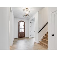 Villa Apartamento Exterior Puertas de arco de madera con rejillas de arco Puertas delanteras de entrada abatibles individuales Terminadas