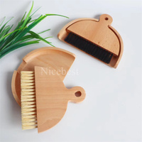 Ensemble de balai de bureau et de pelle à poussière, dessus de Table, Mini brosse pratique en bois, poêle à poussière Combo pour le balayage de la maison
