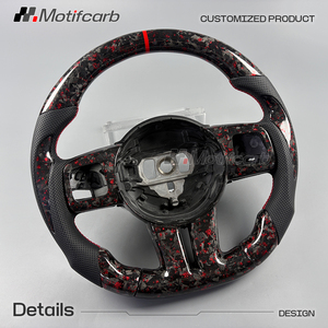 Volante de coche de fibra de carbono forjado rojo personalizado para Jeep Grand Cherokee SRT8 y Chrysler 300 SRT8 2011 2012 2013 2014 2015 - Product Image 3